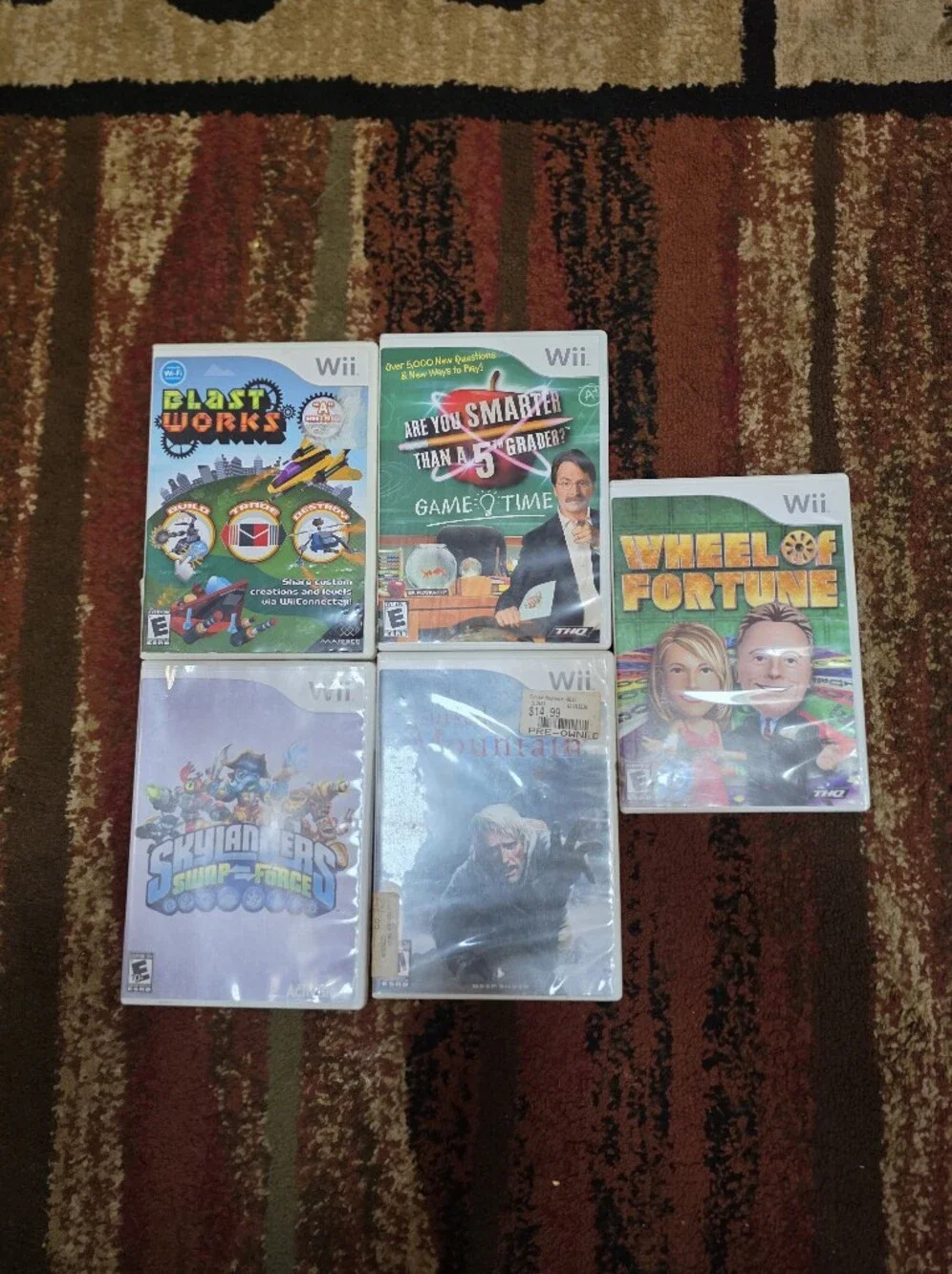 Nintendo Wii Assorted Game Lot Of 5